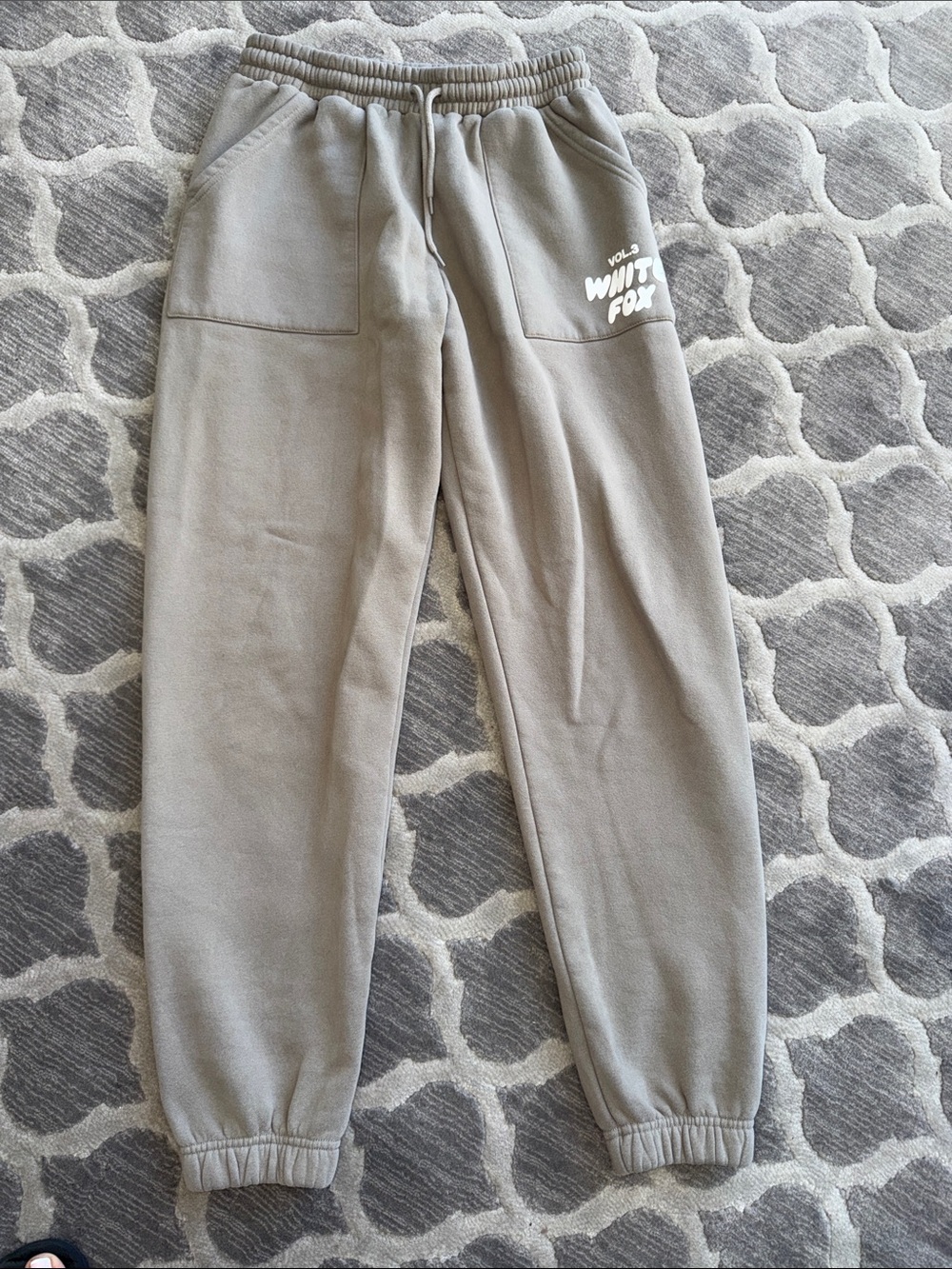 White Fox Boutique Gray Track Joggers